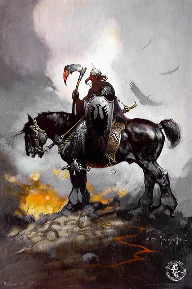 Laminated Death Dealer by Frank Frazetta Poster Viking On